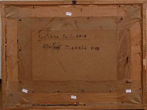 L.Santini Sentiero sulla neve  - Asta Dipinti del XIX-XX Secolo - Associazione Nazionale - Case d'Asta italiane