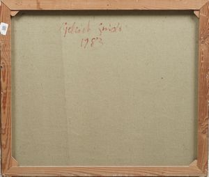 Pittore del XX secolo Veduta di paese, 1983  - Asta Dipinti del XIX-XX Secolo - Associazione Nazionale - Case d'Asta italiane