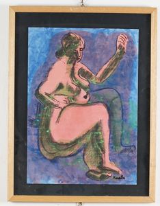 ROCCO BORELLA : Senza titolo  - Asta Dipinti del XIX-XX Secolo - Associazione Nazionale - Case d'Asta italiane