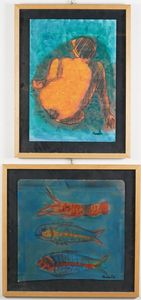 ROCCO BORELLA : Senza titolo  - Asta Dipinti del XIX-XX Secolo - Associazione Nazionale - Case d'Asta italiane