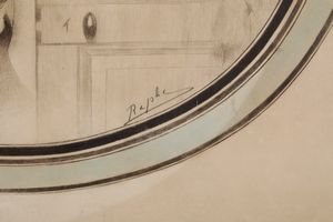 Firmato Raphe Figura femminile  - Asta Dipinti del XIX-XX Secolo - Associazione Nazionale - Case d'Asta italiane