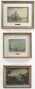 Tre dipinti raffiguranti paesaggi  - Asta Dipinti del XIX-XX Secolo - Associazione Nazionale - Case d'Asta italiane