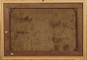 Giuseppe Chiarolanza : Strada con figure  - Asta Dipinti del XIX-XX Secolo - Associazione Nazionale - Case d'Asta italiane