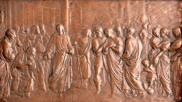 Francesco Putinati : Gesù e l'adultera  - Asta Placchette, Medaglie, Sculture e Ceramiche dal XIV al XIX secolo - Associazione Nazionale - Case d'Asta italiane