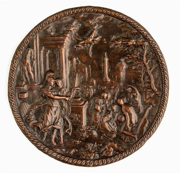 Hans Jakob Bayr : Atena sul Parnaso o scena delle Arti  - Asta Placchette, Medaglie, Sculture e Ceramiche dal XIV al XIX secolo - Associazione Nazionale - Case d'Asta italiane