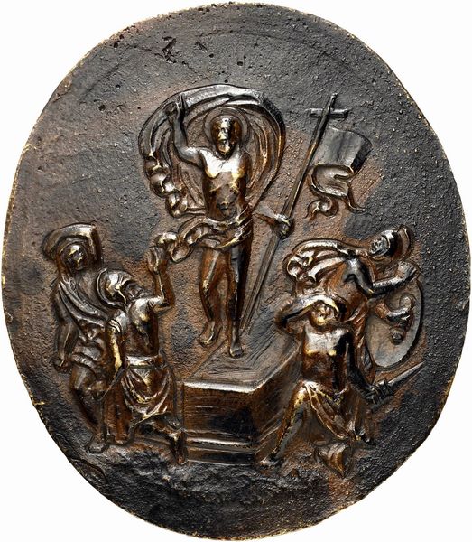 Matthias Wallbaum : Resurrezione  - Asta Placchette, Medaglie, Sculture e Ceramiche dal XIV al XIX secolo - Associazione Nazionale - Case d'Asta italiane