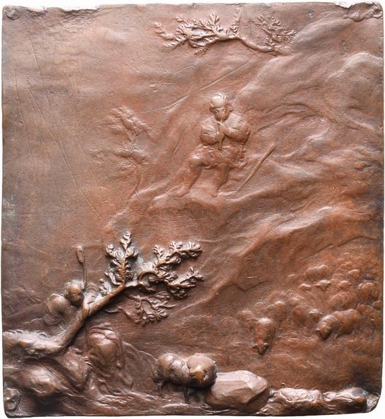 Pastore in montagna col gregge al pascolo  - Asta Placchette, Medaglie, Sculture e Ceramiche dal XIV al XIX secolo - Associazione Nazionale - Case d'Asta italiane