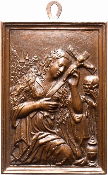 Maestro dei Santi Penitenziali : Maria Maddalena  - Asta Placchette, Medaglie, Sculture e Ceramiche dal XIV al XIX secolo - Associazione Nazionale - Case d'Asta italiane