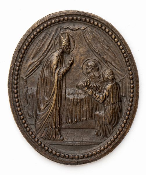 Vescovo somministra il viatico  - Asta Placchette, Medaglie, Sculture e Ceramiche dal XIV al XIX secolo - Associazione Nazionale - Case d'Asta italiane
