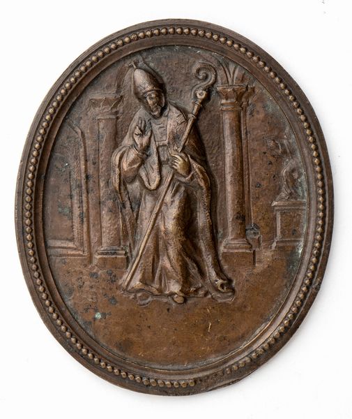 Santo vescovo  - Asta Placchette, Medaglie, Sculture e Ceramiche dal XIV al XIX secolo - Associazione Nazionale - Case d'Asta italiane