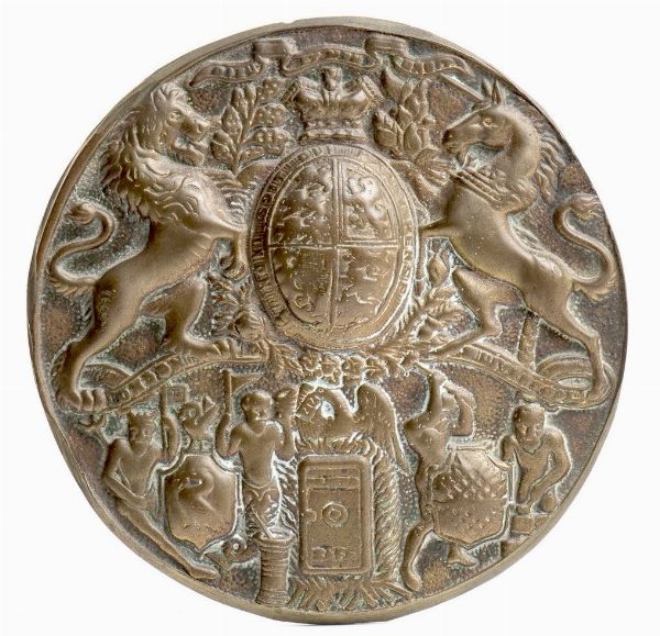 Stemma coronato  - Asta Placchette, Medaglie, Sculture e Ceramiche dal XIV al XIX secolo - Associazione Nazionale - Case d'Asta italiane