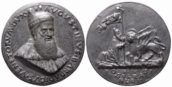 Agostino Barbarigo (1419 – 1501) doge di Venezia  - Asta Placchette, Medaglie, Sculture e Ceramiche dal XIV al XIX secolo - Associazione Nazionale - Case d'Asta italiane