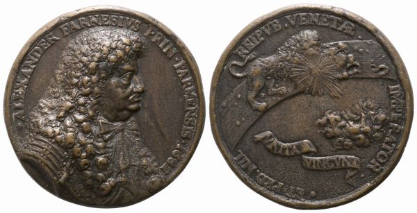 Alessandro Farnese (1545 – 1592)  - Asta Placchette, Medaglie, Sculture e Ceramiche dal XIV al XIX secolo - Associazione Nazionale - Case d'Asta italiane