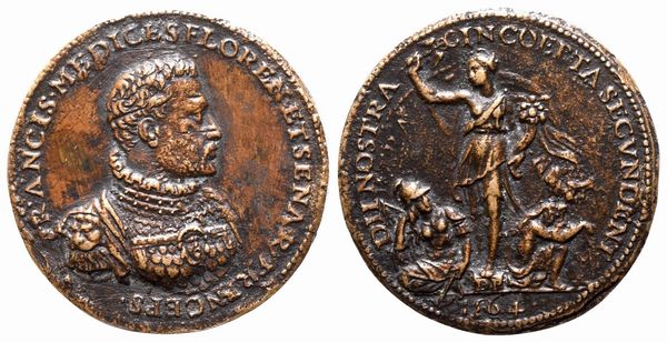 Francesco de Medici (1541 – 1587)  - Asta Placchette, Medaglie, Sculture e Ceramiche dal XIV al XIX secolo - Associazione Nazionale - Case d'Asta italiane