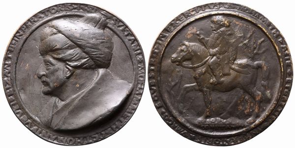 Mehmed II (1432 – 1481) sultano  - Asta Placchette, Medaglie, Sculture e Ceramiche dal XIV al XIX secolo - Associazione Nazionale - Case d'Asta italiane