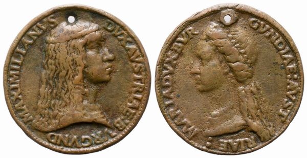 Massimiliano e Maria di Borgogna  - Asta Placchette, Medaglie, Sculture e Ceramiche dal XIV al XIX secolo - Associazione Nazionale - Case d'Asta italiane