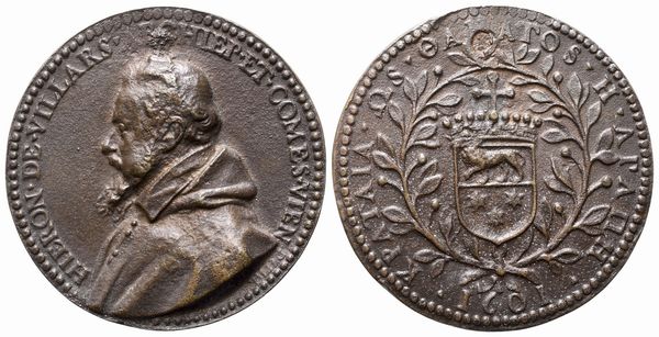 Hieron de Villars  - Asta Placchette, Medaglie, Sculture e Ceramiche dal XIV al XIX secolo - Associazione Nazionale - Case d'Asta italiane