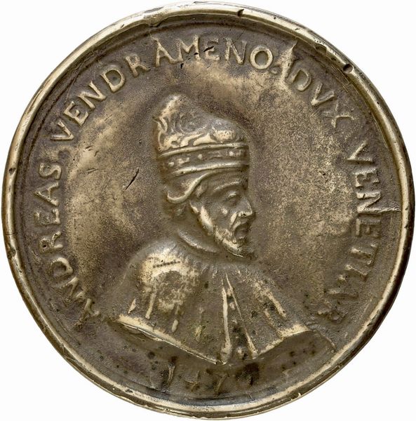 Andrea Vendramin (1476 - 1478) LXXI Doge  - Asta Placchette, Medaglie, Sculture e Ceramiche dal XIV al XIX secolo - Associazione Nazionale - Case d'Asta italiane