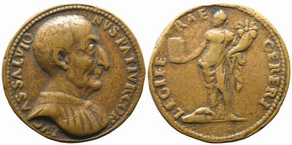 Salvioni Luca (? - 1536) giurista  - Asta Placchette, Medaglie, Sculture e Ceramiche dal XIV al XIX secolo - Associazione Nazionale - Case d'Asta italiane