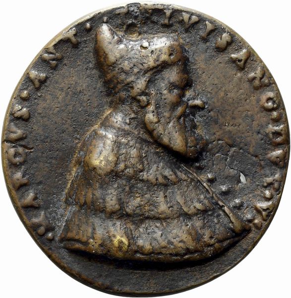 Marco Antonio Trevisan (1553 – 1554) LXXX doge  - Asta Placchette, Medaglie, Sculture e Ceramiche dal XIV al XIX secolo - Associazione Nazionale - Case d'Asta italiane