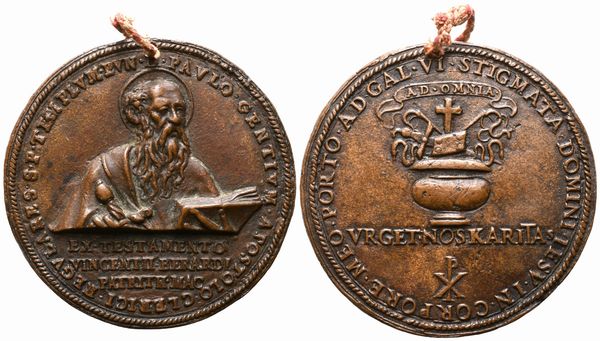 San Paolo (papato di Gregorio XV)  - Asta Placchette, Medaglie, Sculture e Ceramiche dal XIV al XIX secolo - Associazione Nazionale - Case d'Asta italiane