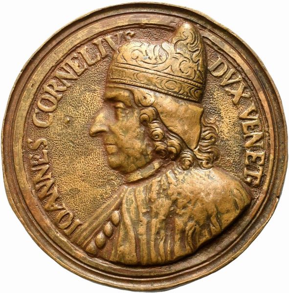 Giovanni II Corner (1709 – 1722) CXI Doge  - Asta Placchette, Medaglie, Sculture e Ceramiche dal XIV al XIX secolo - Associazione Nazionale - Case d'Asta italiane