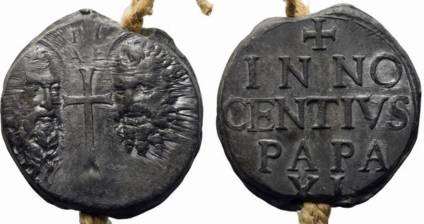 Bolla pontificia INNOCENZO XI (1611-1689)  - Asta Placchette, Medaglie, Sculture e Ceramiche dal XIV al XIX secolo - Associazione Nazionale - Case d'Asta italiane