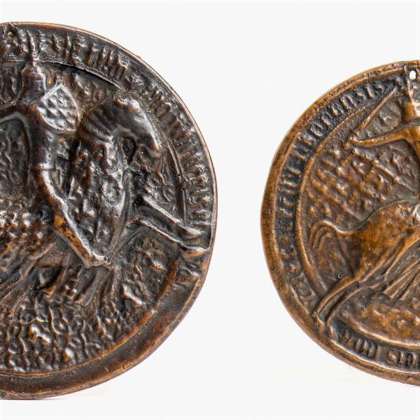Copia di sigilli francesi  - Asta Placchette, Medaglie, Sculture e Ceramiche dal XIV al XIX secolo - Associazione Nazionale - Case d'Asta italiane