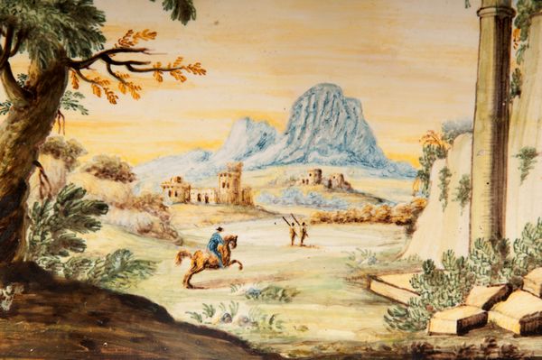 Piastra in ceramica  - Asta Placchette, Medaglie, Sculture e Ceramiche dal XIV al XIX secolo - Associazione Nazionale - Case d'Asta italiane