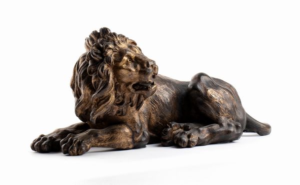 MANIFATTURA FRANCESE (?), XVIII-XIX SECOLO : Coppia di leoni  - Asta Placchette, Medaglie, Sculture e Ceramiche dal XIV al XIX secolo - Associazione Nazionale - Case d'Asta italiane