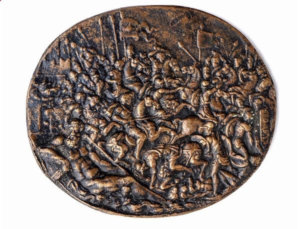 GOVANNI BERNARDI : Battaglia di Pavia  - Asta Placchette, Medaglie, Sculture e Ceramiche dal XIV al XIX secolo - Associazione Nazionale - Case d'Asta italiane