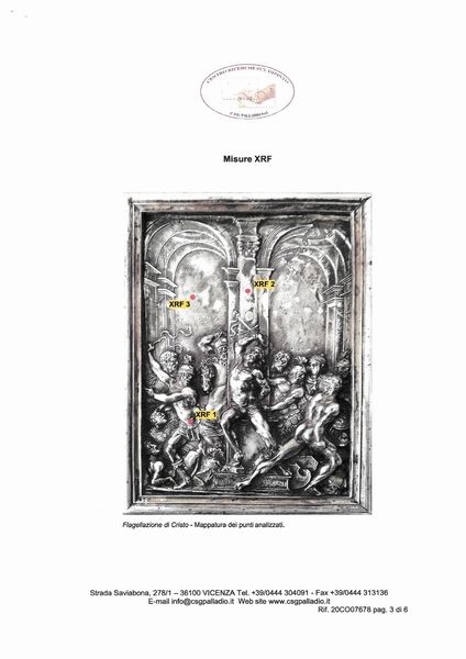 Galeazzo Mondella detto il Moderno : Flagellazione di Cristo  - Asta Placchette, Medaglie, Sculture e Ceramiche dal XIV al XIX secolo - Associazione Nazionale - Case d'Asta italiane