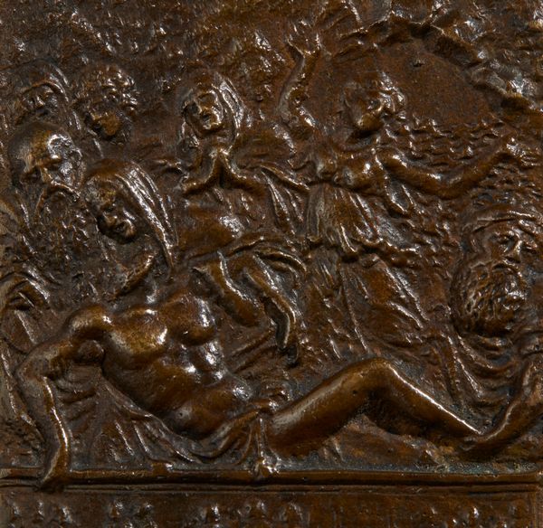 Galeazzo Mondella detto il Moderno : Deposizione  - Asta Placchette, Medaglie, Sculture e Ceramiche dal XIV al XIX secolo - Associazione Nazionale - Case d'Asta italiane