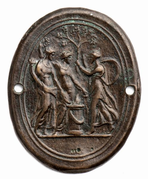 Valerio Belli : Sacrificio  - Asta Placchette, Medaglie, Sculture e Ceramiche dal XIV al XIX secolo - Associazione Nazionale - Case d'Asta italiane