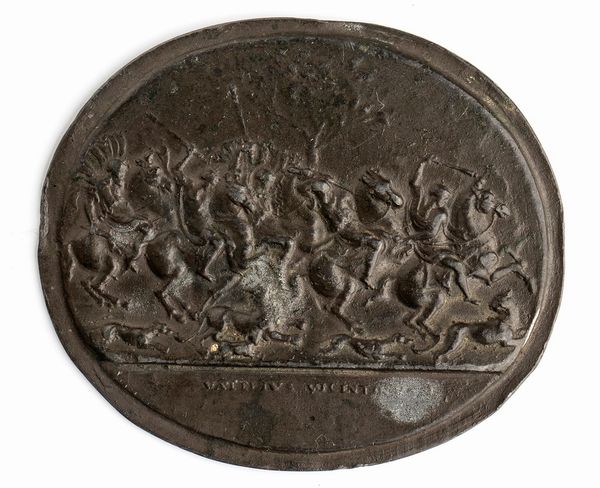 Valerio Belli : Caccia al leone  - Asta Placchette, Medaglie, Sculture e Ceramiche dal XIV al XIX secolo - Associazione Nazionale - Case d'Asta italiane
