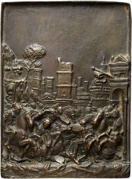 Andrea Briosco detto Riccio : Combattimento alle porte di una città  - Asta Placchette, Medaglie, Sculture e Ceramiche dal XIV al XIX secolo - Associazione Nazionale - Case d'Asta italiane