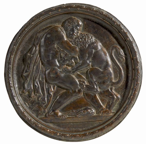 Ercole e il leone di Nemea  - Asta Placchette, Medaglie, Sculture e Ceramiche dal XIV al XIX secolo - Associazione Nazionale - Case d'Asta italiane