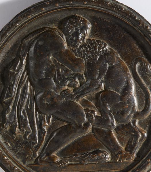 Ercole e il leone di Nemea  - Asta Placchette, Medaglie, Sculture e Ceramiche dal XIV al XIX secolo - Associazione Nazionale - Case d'Asta italiane
