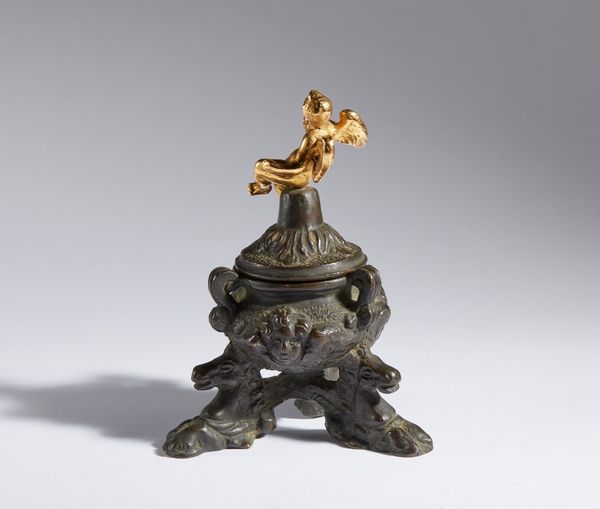 Giuseppe de Levis : Calamaio con ippocampi  - Asta Placchette, Medaglie, Sculture e Ceramiche dal XIV al XIX secolo - Associazione Nazionale - Case d'Asta italiane