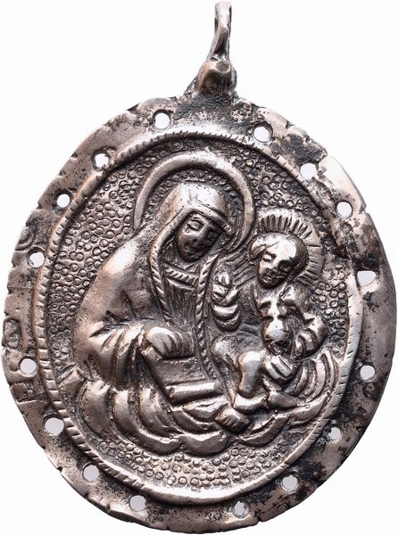 Madonna e Bambino  - Asta Placchette, Medaglie, Sculture e Ceramiche dal XIV al XIX secolo - Associazione Nazionale - Case d'Asta italiane