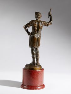 Cesare in lorica  - Asta Placchette, Medaglie, Sculture e Ceramiche dal XIV al XIX secolo - Associazione Nazionale - Case d'Asta italiane