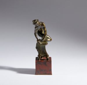 JEAN DE BOULOGNE DETTO GIAMBOLOGNA : Venerina  - Asta Placchette, Medaglie, Sculture e Ceramiche dal XIV al XIX secolo - Associazione Nazionale - Case d'Asta italiane