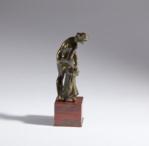 JEAN DE BOULOGNE DETTO GIAMBOLOGNA : Venerina  - Asta Placchette, Medaglie, Sculture e Ceramiche dal XIV al XIX secolo - Associazione Nazionale - Case d'Asta italiane
