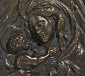 Diego De Siloe : Madonna col Bambino  - Asta Placchette, Medaglie, Sculture e Ceramiche dal XIV al XIX secolo - Associazione Nazionale - Case d'Asta italiane