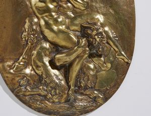 Claude Michel detto Clodion : Scena erotica con satiri  - Asta Placchette, Medaglie, Sculture e Ceramiche dal XIV al XIX secolo - Associazione Nazionale - Case d'Asta italiane
