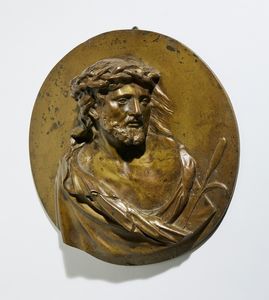 Coppia di altorilievi raffiguranti Gesù e la Vergine  - Asta Placchette, Medaglie, Sculture e Ceramiche dal XIV al XIX secolo - Associazione Nazionale - Case d'Asta italiane