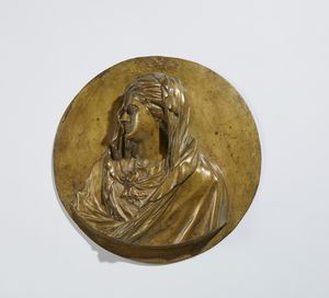 Coppia di altorilievi raffiguranti Gesù e la Vergine  - Asta Placchette, Medaglie, Sculture e Ceramiche dal XIV al XIX secolo - Associazione Nazionale - Case d'Asta italiane