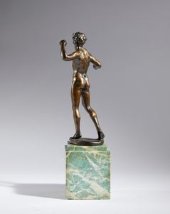 Pietro da Barga : Satiro con cimbali  - Asta Placchette, Medaglie, Sculture e Ceramiche dal XIV al XIX secolo - Associazione Nazionale - Case d'Asta italiane