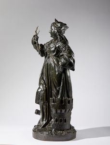 Santa Barbara  - Asta Placchette, Medaglie, Sculture e Ceramiche dal XIV al XIX secolo - Associazione Nazionale - Case d'Asta italiane