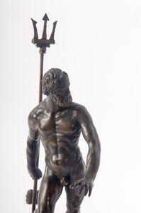 JEAN DE BOULOGNE DETTO GIAMBOLOGNA : Nettuno  - Asta Placchette, Medaglie, Sculture e Ceramiche dal XIV al XIX secolo - Associazione Nazionale - Case d'Asta italiane